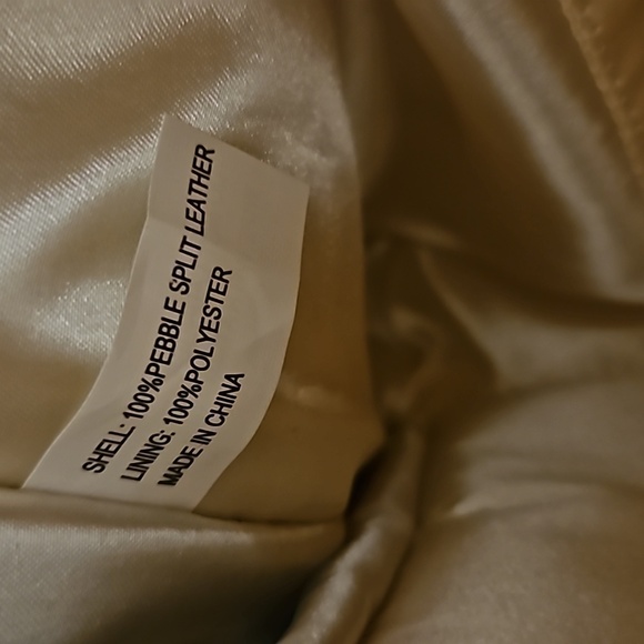 JOY & IMAN Ivory Pebbled SpIit Leather Large Clamshell Satchel Handbag - Picture 12 of 12